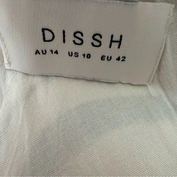 DISSH minimalist whimsy formal zebra Wave Maxi slip Dress size 10 - Picture 4 of 7